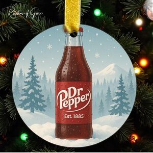 Dr Pepper Christmas Ornament – “Crispy Dr Pepper” - Customizable Holiday Décor